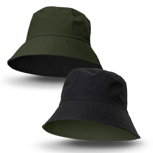 Ripstop Reversable Bucket Hats Black Olive